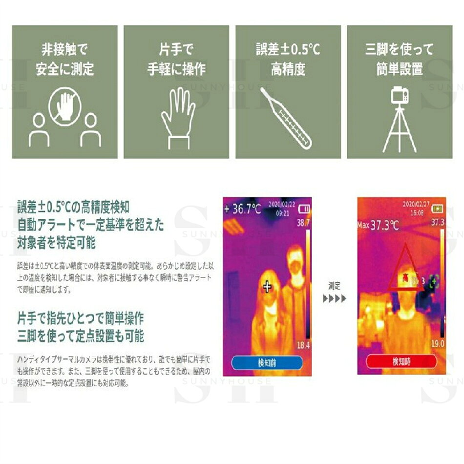 【補助金支援対象】ブラケット付き 顔認識温度検知カメラ サーマルカメラ セットコ...
