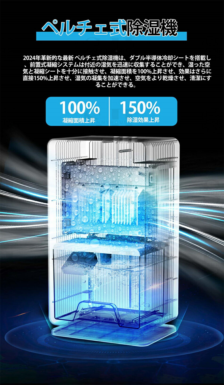 【2024新型 自動霜取り】空気清浄機 除湿機...の紹介画像3