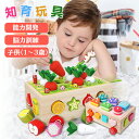 こども農園の果樹園おもちゃ木のおもちゃ ニンジン パズル モンテッソーリ玩具 知育玩具 人気 指先レッスンボックスはめこみ 形合わせ 木製おもちゃ 男の子 女の...