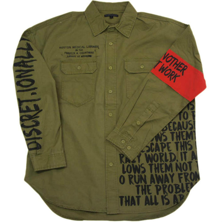 ゆったりサイズ デコレーション ミリタリー BIGシャツ ジャーマンモデルMilitary BIGSIZE FATIGUE SHIRTS！◇値引きクーポンと39ショップ限定条件クリアで送料無料