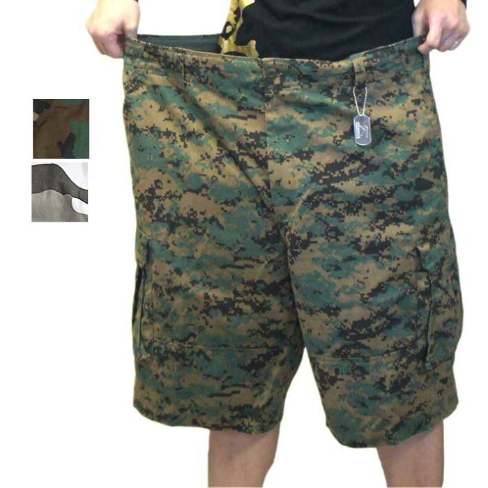 本当に大きいサイス 迷彩 ミリタリー ヴィンテージ加工 カーゴショーツ ロスコROTHCO Vintage Camo Short 米軍レプリカ！◇20日は楽天カード払最大P12倍とクーポン値引