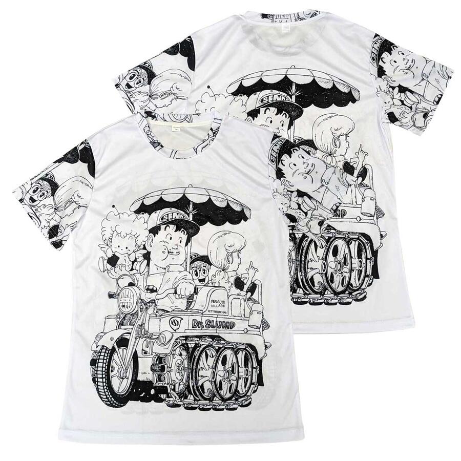 則巻一家おでかけドライブ Dr.スランプ キャラクターTee 吸汗速乾 半袖 ジャージTシャツ 映画 コミック 漫画 キャラクター ヒーロー！◇値引きクーポンと39ショップ限定条件クリアで送料無料