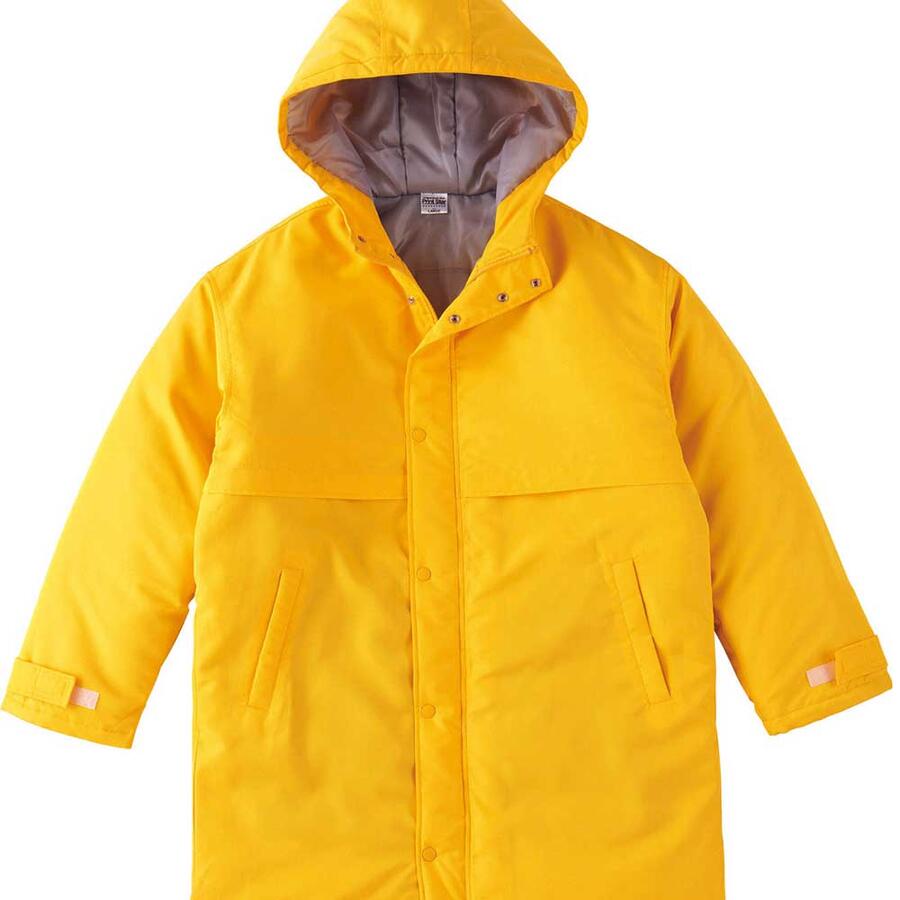 ゴールド色 ロング丈 スタジアム カラーベンチコート フットボールアクティブ ウエア ウェイティングジャケット!◇値引きクーポンと39ショップ限定条件クリアで送...