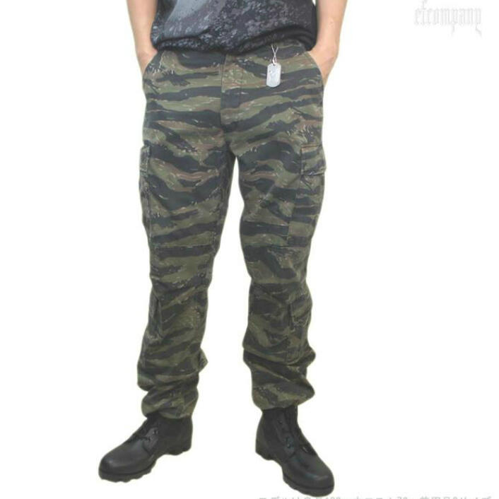 迷彩バトルルーパー 米軍ファティーグ8Pパンツ タイガーストライプ柄 ヴィンテージ加工 ロスコRothco Vintage Paratrooper Fatigue Pants！◎39shop買い回り3980円税込以上お買上で送料無料