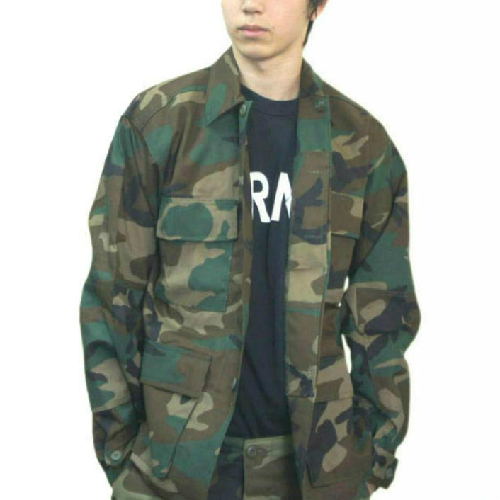 USA戦闘服 B.D.U.ジャケット迷彩 ウッドランド柄 ミリタリーアウター ロスコROTHCO Color Camo B.D.U SHIRTS！◇値引きクーポンと39ショップ限定条件クリアで送料無料