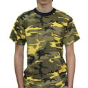 USA ミリタリーTシャツ 迷彩 スティンガー イエロー柄 メンズ ロスコアメリカ直輸入 ROTHCO CAMO T-SHIRTS 米軍 レプリカ仕様！◇値引きクーポンと39ショップ限定条件クリアで送料無料