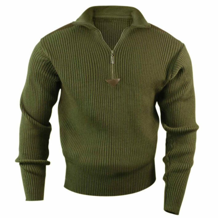 ミリタリー コマンドセーター 軍用インナー ジップアップ仕様Rothco Quarter Zip Acrylic Commando Sweater！◇店内全商品3980円(税込)以上お買上で送料無料