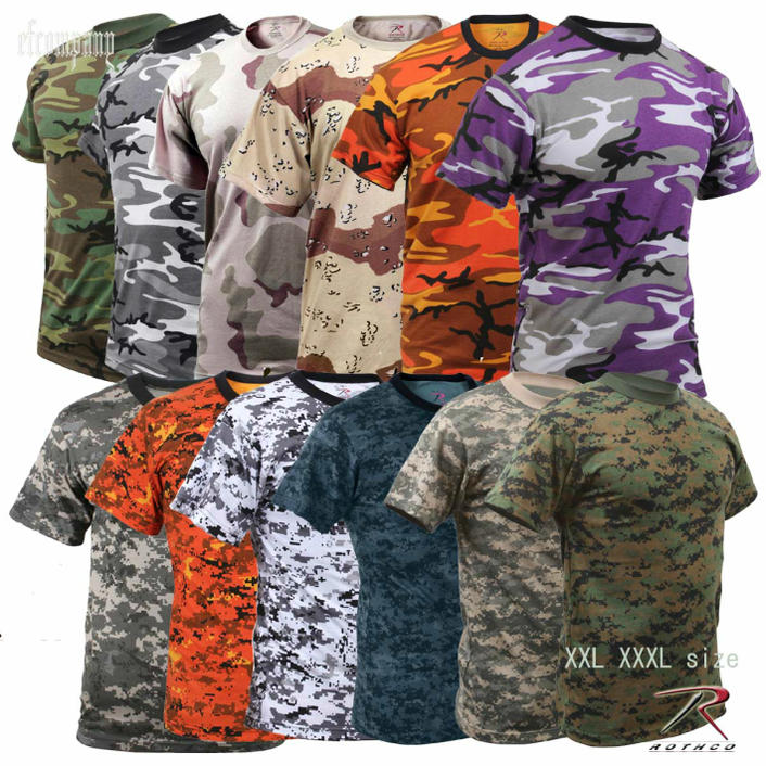 ビッグサイズ (USA) 2XL 3XL 迷彩Tシャツ ミリタリー メンズ ロスコアメリカ直輸入 ROTHCO CAMO T-SHIRTS 米軍 レプリカ仕様！◇値引きクーポンと39ショップ限定条件クリアで送料無料