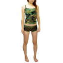 ロスコ＜Rothco＞ ギャルズ　迷彩　キャミソール　セットアップ　 Womens Booty Shorts &amp; Tank Tops ●迷彩（カモフラージュ柄）元は軍隊の制服に使用されたものですが。 　現在はサバイバルゲームなどで多く使用されています カラーウッドランド迷彩 素材cotton90％SPANTEX10％ ■サイズ展開(cm)：XS S M L XSキャミ身幅32着丈33ショーツ腰幅31ヒップ幅35総丈19 Sキャミ身幅32.5着丈35ショーツ腰幅32ヒップ幅37総丈20 Mキャミ身幅35着丈38ショーツ腰幅34ヒップ幅39総丈21 Lキャミ身幅38着丈41ショーツ腰幅35ヒップ幅41総丈22 XLキャミ身幅40着丈43ショーツ腰幅36ヒップ幅43総丈22 ※モデルは身長164cmバスト80cmヒップ90cmで着用サイズはMになります ※素材は伸縮性があります(ワンサイズ以上伸縮します)※この商品は試着後の、交換返品はお断りしております ※米国企画の製品は仕上がり、縫製などが日本製に比べて検査基準が異なるため プリント、生地、縫製などに、シミ、汚れ、ダメージがあるものが見られる場合があります。 あきらかに、着用、使用に支障があるもの以外は、不良品として交換、返品はできませんので、 完璧品を求める方、仕上がりに神経質な方はご購入をお控えください！ ■在庫について この商品は在庫が無い場合は、注文後の取り寄せになります。納期は7〜14日間ほどですが、遅れる場合もありますので、 ご了承の上ご注文ください。 現在はサバイバルゲームなどで多く使用されています ■商品画像について 画像をクリックすると大きい画像が見られます。 できるだけ忠実に再現するよう努力しておりますが、ディスプレイ画面等の環境上、ページで見た色と実際の商品の色とは多少違う場合がございます。 ご不明な点はお問い合わせください。 ※当店の都合により、電話での対応が出来ない場合が多いので、 可能な限りメールでのお問い合わせをお願い申し上げます。 〈連絡先〉 mail：zzz@efc.jp Fashion＆collectionの面白SHOP efzzz【エフスリーズィー】 ギフト対応 【（レディースファッション）】キャミソール　ボクサーパンツ　セットアップ　迷彩　ロスコRothcoインナー　ランジェリー　Womens Booty Shorts &amp; Tank Tops