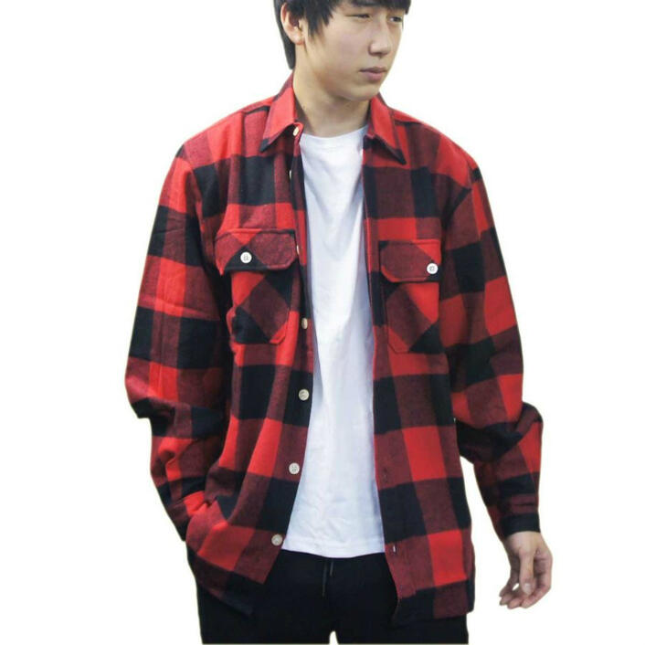 ֤ եͥ륷ġХåեå USA إӡ RothcoExtra Heavyweight Buffalo Plaid Flannel ShirtͰݥ39å׸說ꥢ̵