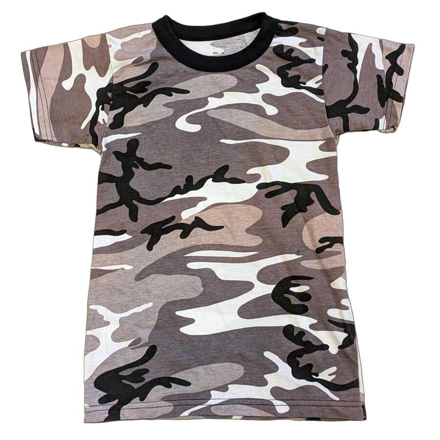 デッドストック訳あり品 Sサイズ 迷彩Tシャツ シティカモ ミリタリー キッズ ロスコ 子供 アメリカ直輸入 ROTHCO KID CAMO T-SHIRTS ...