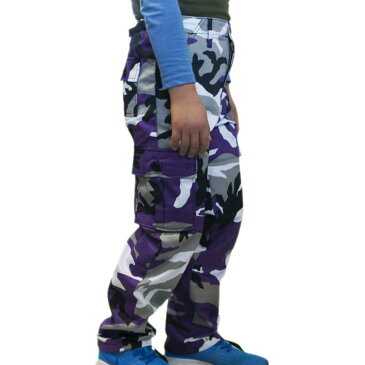 ROTHCO ロスコ 迷彩 カーゴパンツ キッズ 6ポケットB.D.Uパンツ バイオレット KIDS CAMOUFLAGE 　BDU PANTSめいさい　カモフラ！◎39shop買い回り3980円税込以上お買上で送料無料