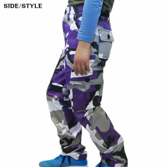 ROTHCO ロスコ 迷彩 カーゴパンツ キッズ 6ポケットB.D.Uパンツ バイオレット KIDS CAMOUFLAGE 　BDU PANTSめいさい　カモフラ！◎39shop買い回り3980円税込以上お買上で送料無料