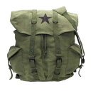 ロスコ ミリタリー バッグ スター バックパック ヴィンテージ加工 リックサックバックパック Rothco Vintage Weekender Canvas Backpack with Star◇値引きクーポンと39ショップ限定条件クリアで送料無料