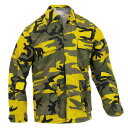 迷彩B.D.U.ジャケット ダンス/スティンガー・イエローカモ ミリタリーアウター ロスコROTHCO Color Camo B.D.U SHIRTS!◇値引き...