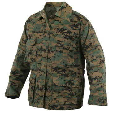 ビッグサイズ 迷彩B.D.U.ジャケット ウッドランドデジタルカモ ミリタリーアウター ロスコROTHCO Color Camo B.D.U SHIRTS【30日は楽天カード払いでポイント5倍】