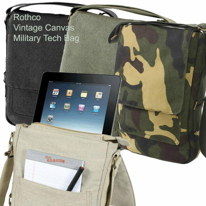 iPad タブレットケース ミリタリー ショルダー バッグ 衝撃吸収パッドインロスコ ROTHCO MILITARY VINTAGE TECH BAG！◇39ショップ限定条件クリアで送料無料