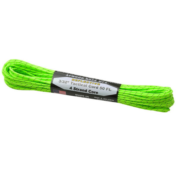 アトウッドロープ atwood rope タクティカルコード リフレクティブ ネオングリーン x 44016