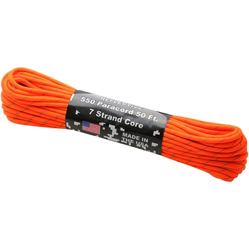 アトウッドロープ Atwood Rope 登山 アウトドア 万能ロープ パラコード レフレクティブ ネオンオレンジ 太さ4mm 44024