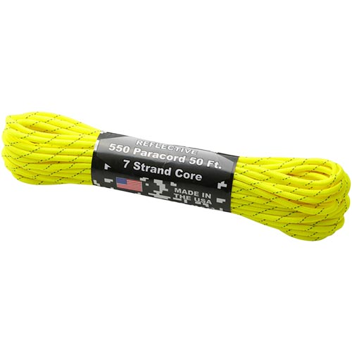 アトウッドロープ Atwood Rope ロープ パラコードリフレクティブ 15m ネオンイエロー 44026
