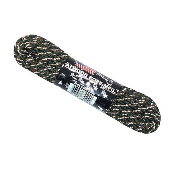 アトウッドロープ Atwood Rope  万能ロープ パラコード リフレクティブウッドランド 15m 44047