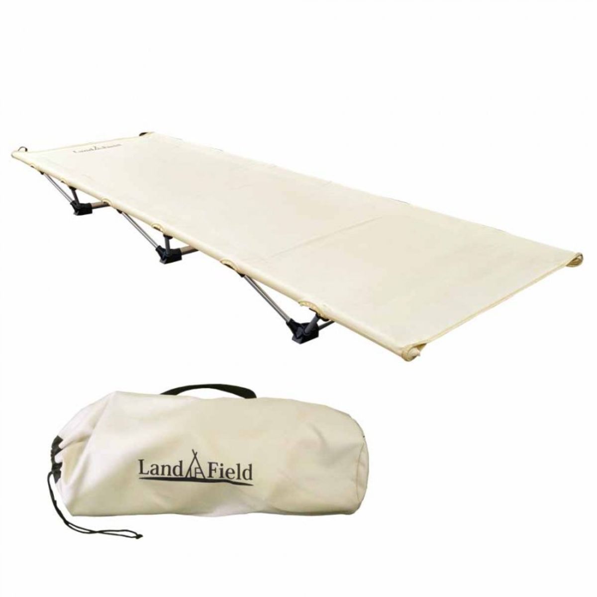 Landfield アウトドア ローコット 耐荷重120kg ベージュ LF-LC010-BE