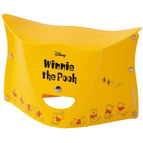 SOLCION 折りたたみチェア pooh イエロー 高さ18cm PATATTO 180 パタット 180 ディズニー Dis182