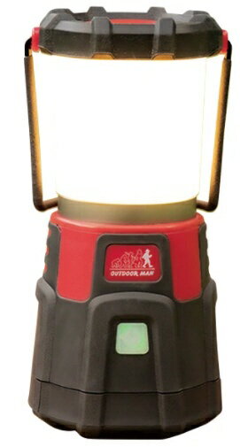 アウトドアマン OUTDOOR MAN RUBBER SUIT LANTERN 最大1000ルーメン 単一電池式 レッド KOLT-008R