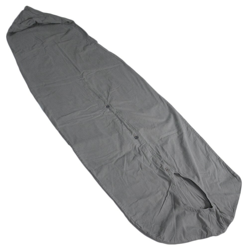 オーストリア軍放出インナーシーツ 寝袋用 コットン Austrian Sleeping Bag Liner スリーピングバッグ 綿 ボタン マミー型 インナーシュラフ シュラフザック シュラーフザック トラベルシーツ