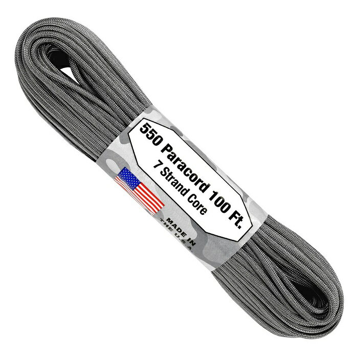 ATWOOD ROPE 550パラコード タイプ3 グラファイト アトウッドロープ ARM Graphite 商用