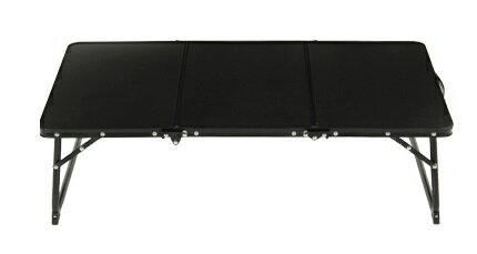 QUICKCAMP ミニ三つ折りテーブル ワゴン用 ブラック QC-3FT90W