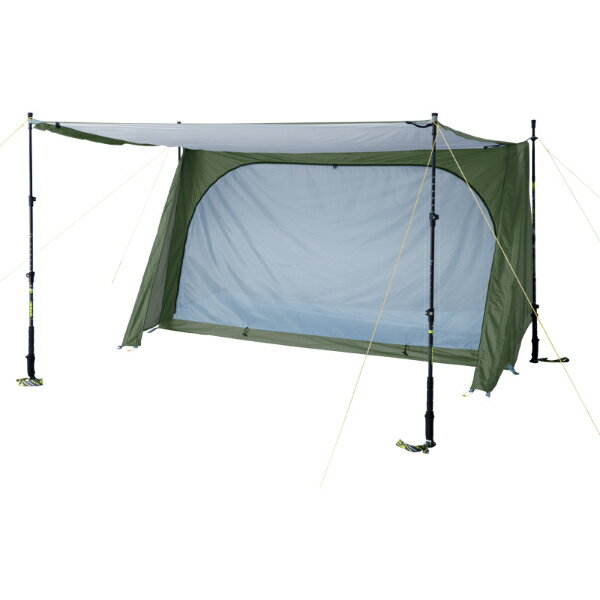 プロモンテ PUROMONTE BOKUNOKICHI-1 1人用パップテント サイズ：開口205×奥行90＋前室40×高さ105cm カラー：オリーブ #VB-100-OLV