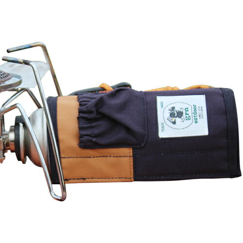 grn outdoor コンロ用収納袋 ヒアソビキャンパー CB缶カバー HIASOBICAMPER C.B COVER ブラック GO0412Q-CB BLACK