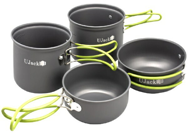 Ujack｜ユージャック クッカーセット ナベ：大/ナベ：小/フタ兼用器：大/フタ兼用器：小
