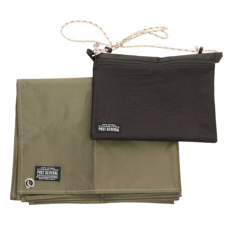POST GENERAL ポストジェネラル GROUND SHEET & SACOCHE BAG BK×OL 982040034