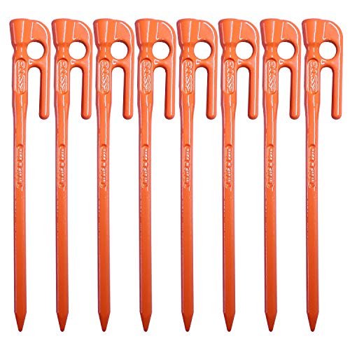 鍛造ペグ エリッゼステーク18cm 限定色 オレンジ 粉体塗装8本セット