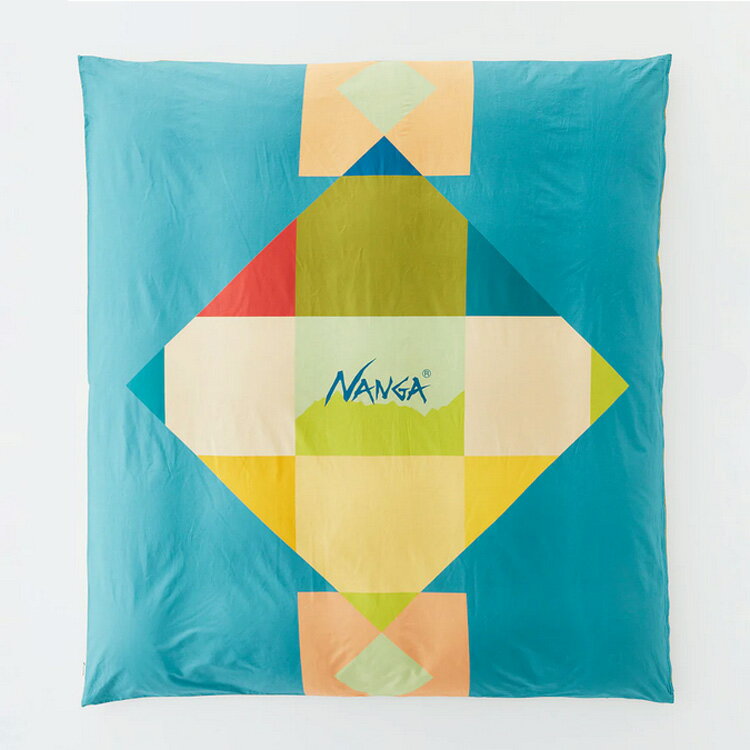 DUVET COVER CUBIC MOUNTAIN D ダブル SMOKY BLUE