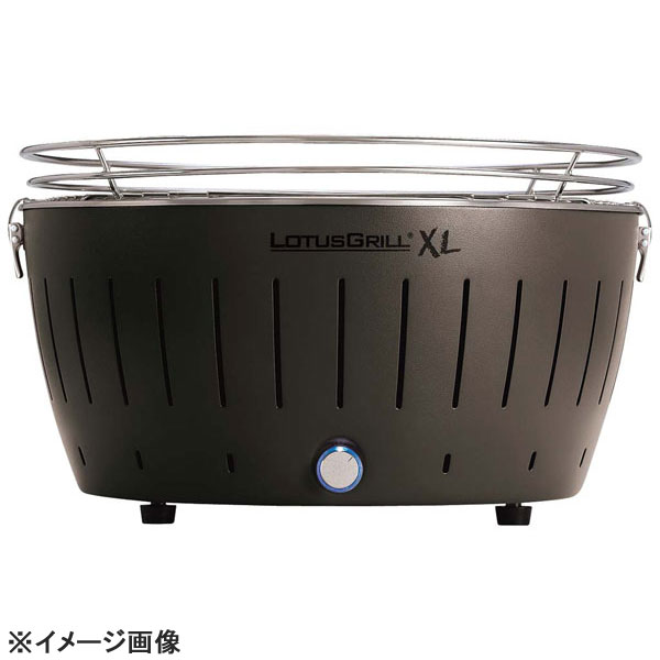 無煙炭火コンロ lotusgrill ロータスグリル g l ダークグレー お試し炭・キャリーケース付き g-an-435nc2