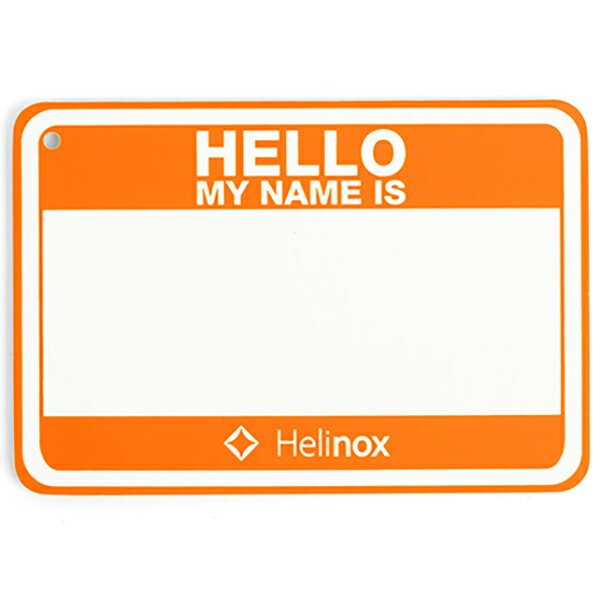 Helinox Homeヘリノックス ホーム Hello my name isパッチHO 19759017オレンジ