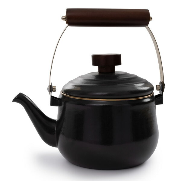 エナメル ティーポット 1770ml チャコール
