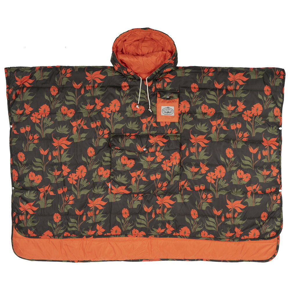 POLeR ポーラー PONCHO L/XL ORCHID FLORAL BLACK 221ACU5601-ORCF