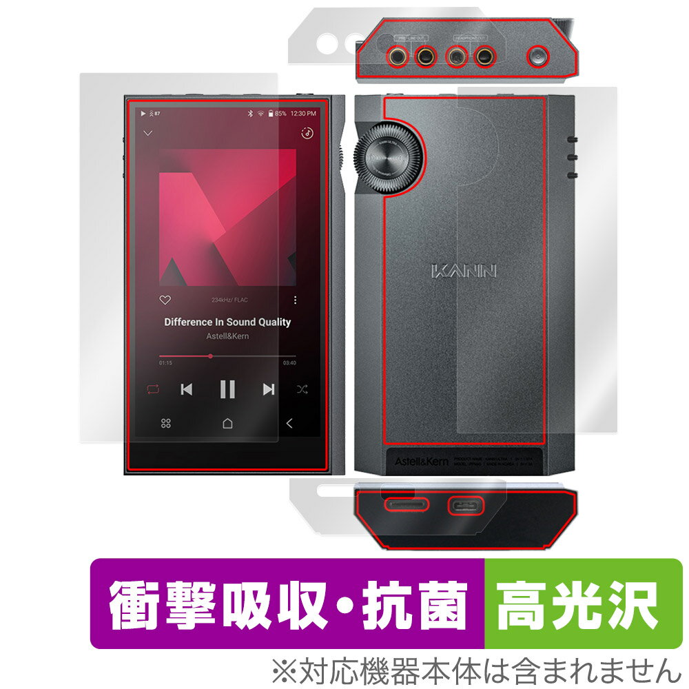 ミヤビックス OverLay Absorber 高光沢 for Astell＆Kern KANN ULTRA 表面・背面・上面・底面セット OCAAKKANNUL/S/12