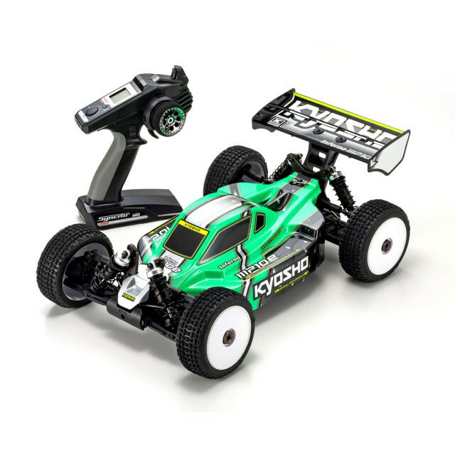 京商 1/8 電動RC ブラシレスパワード 4WD レーシングバギー レディセット インファーノ MP10e グリーン ラジコンの画像