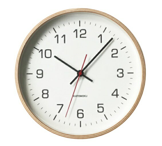 katomoku plywood wall clock 4 km-44 約φ 曲げわっぱの写真