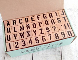 ステンシル スタンプ アルファベット 数字 ( Lサイズ ) 0088728-0001 U.S.STENCILS STAMP ハンコの写真