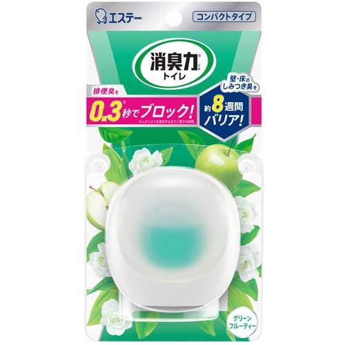 消臭力コンパクトトイレ用グリーンフルーティ本体1個 洗浄力 エステー