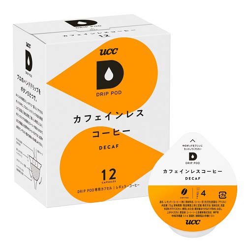 UCC「DRIP POD カフェインレスコーヒー」