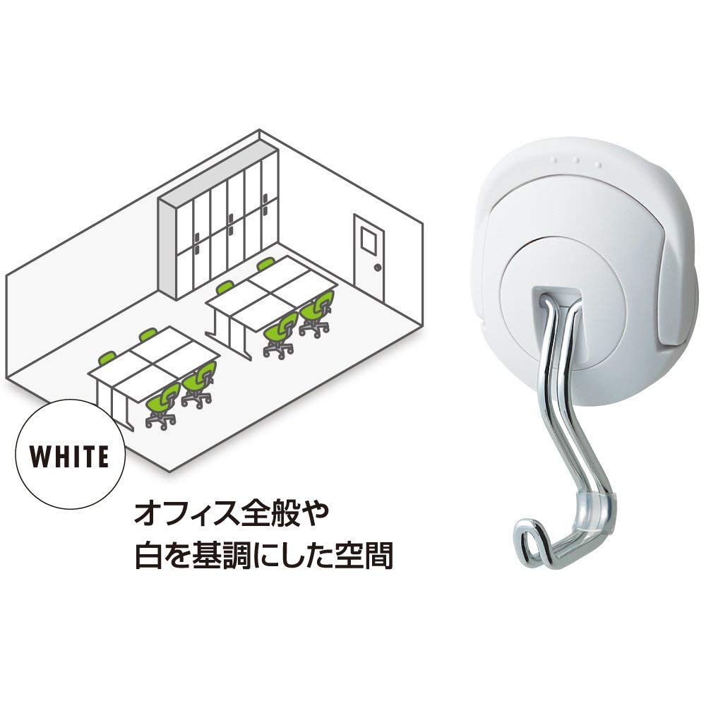 コクヨ 超強力マグネットフック タフピタ フク-227W 白(1コ入)の写真
