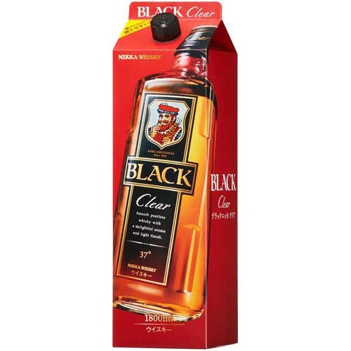 ブラックニッカ紙パック1.8L×6本 ブラックニッカクリア 紙パック 37度 1.8L 1箱（6本入） ニッカ
