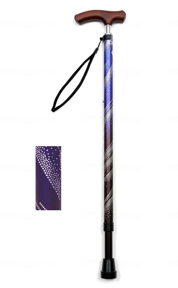 4967991500956 夢ライフステッキ スリムネック伸縮ベーシックタイプ 柄 スラッシュ 89016の画像